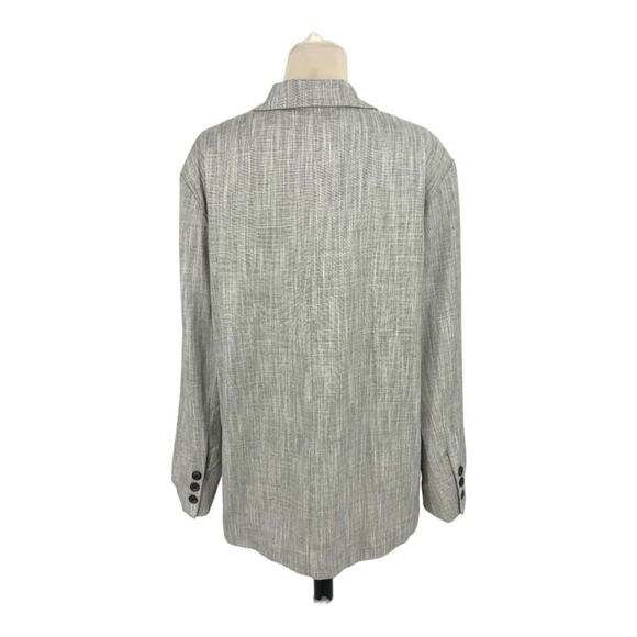 TopShop Extreme Oversized Grandad Blazer Light Gray Size 8 NWOT $121 MSRP - Picture 8 of 8